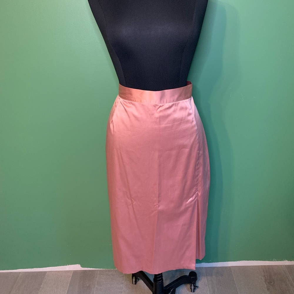 Deadly Dames dusty rose satin skirt